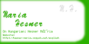maria hesner business card
